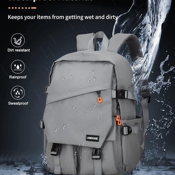 Backpack Waterproof College With Laptop Compartment Aesthetic  Anti Theft Travel - Picture 6 of 12